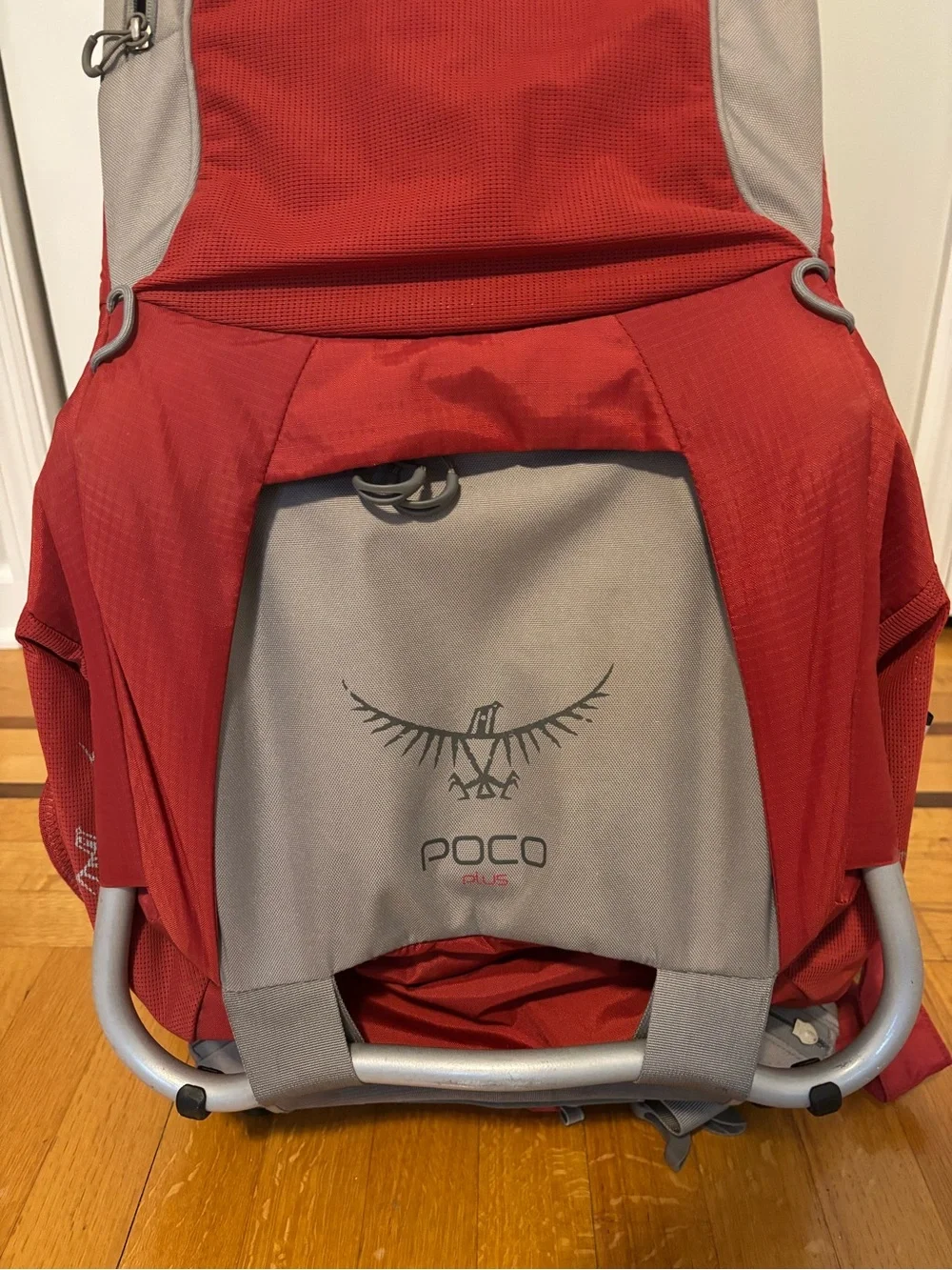 OSPREY Poco Plus Child Carrier Pack - Red and Gray